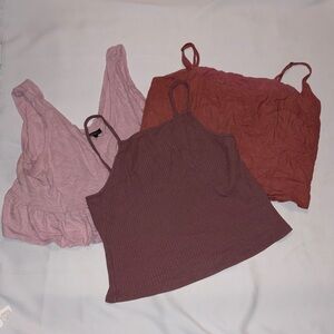 Abercrombie & Fitch Camisole Set - Light Pink, Burgundy, Rust